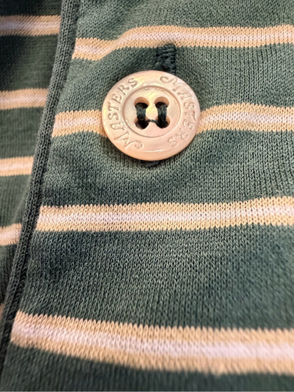 Vintage Masters Clubhouse Collection Green Striped Polo Shirt Original Logo - Picture 11 of 14